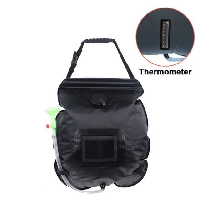 Chauffe-eau Solaire Pour Extérieur Sac De Douche Solaire RISEPRO 20 Litres - Pour Camping, Festivals, Randonnée, Avec Indicateur De Température Sac De Douche Esprit Survivant 20l