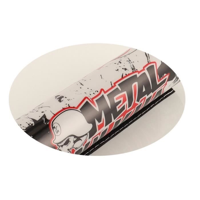 Coussin De Barre Transversale XR – Logo Rouge Sérigraphié – Protection Mousse Épaisse Similicuir Noir