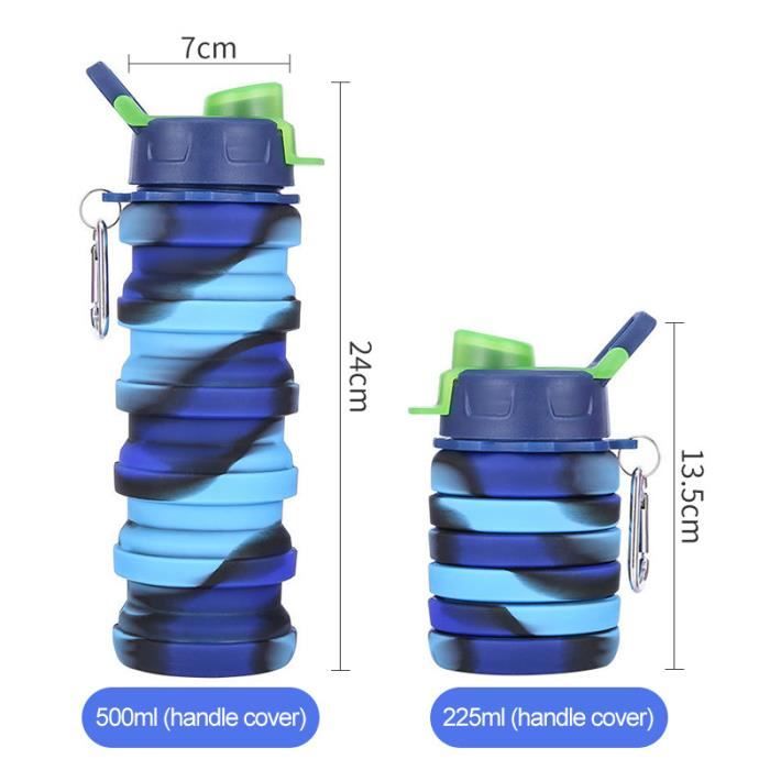 Étui En Silicone Pour Une Bouteille En Verre - Wessper Activemax 1L - Couleur Bleu - Sport