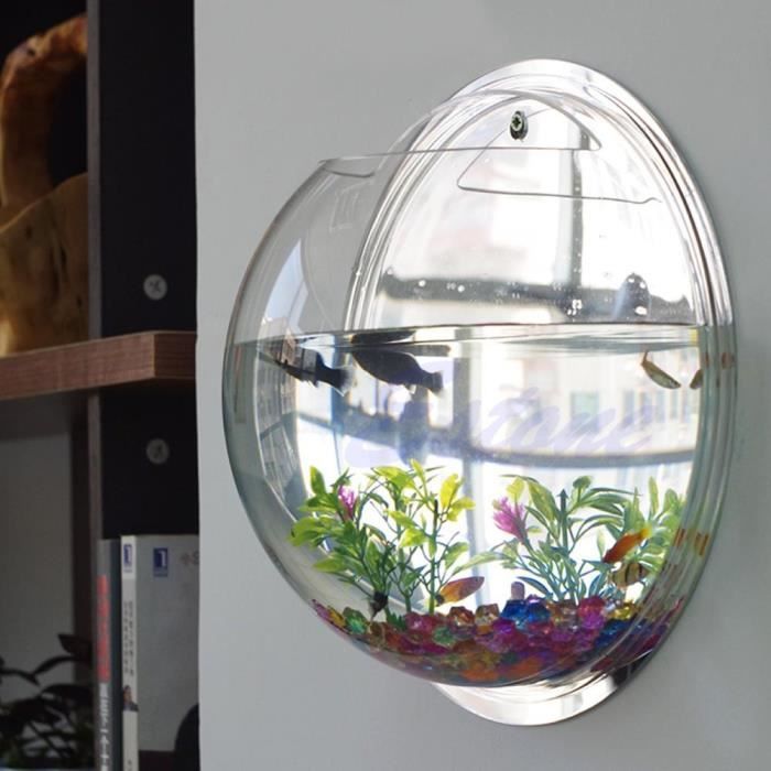 Aquarium Pot mural suspendu à bulles pour Aquarium bol pour Aquarium décoration de la maison - Type WHITE-M Aquarium Pot mural suspendu à bulles pour Aquarium bol pour Aquarium décoration de la maison - Type WHITE-M