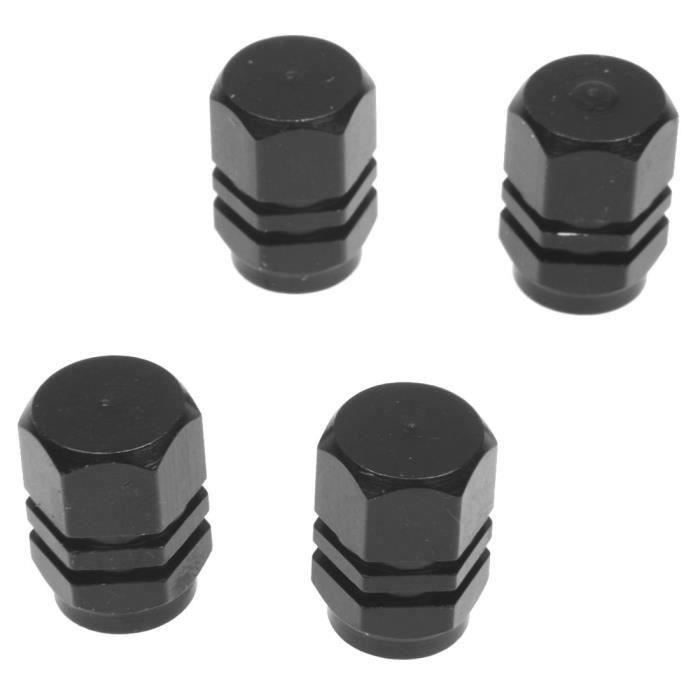 Lot De 4 Bouchons De Valve En Aluminium Pour Pneus - Vélo, Moto, Voiture (couleur Gris)