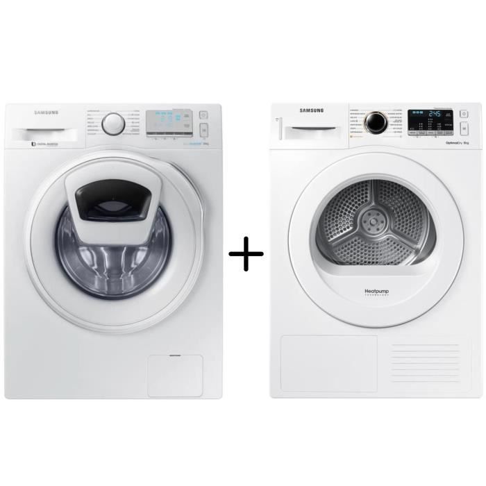 Pack Lave Linge Et Seche Linge Samsung Achat Vente Pas Cher
