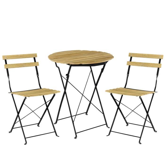 Casa Pro Kit De Bistro Set Table 2 Chaise Meuble Du Jardin