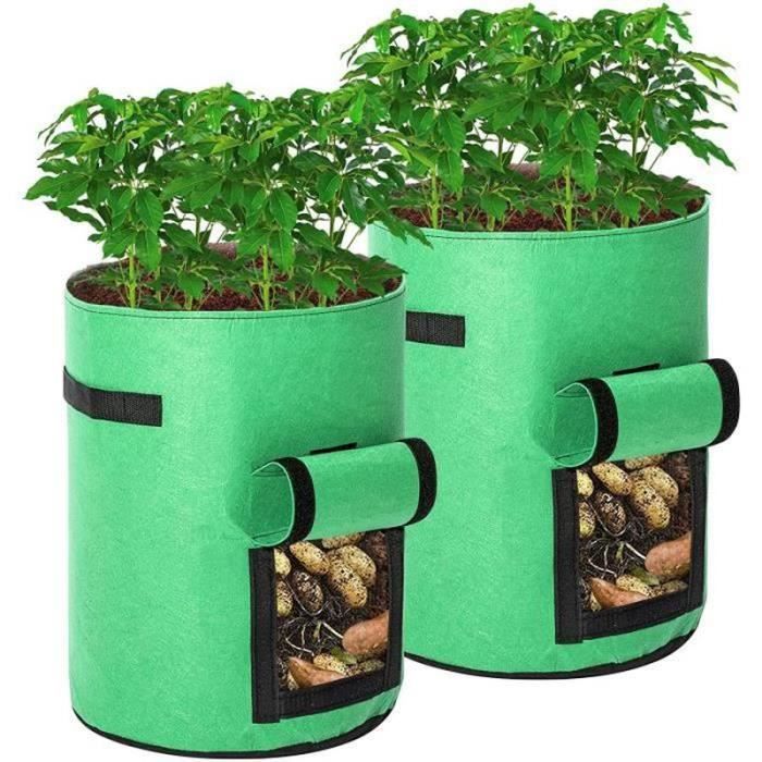 Lot De 6 Sacs De Culture Pour Bassin - Non Tissé Gris, Avec Poignées, Tailles 18x15 Cm Et 25x22 Cm (pour Nénuphars, Lotus, Plantes Aquatiques)