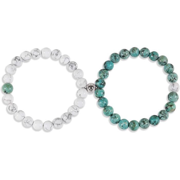 Bracelet En Pierres Naturelles Labradorite 10 Mm - Unisexe, Sans Fermoir, Marque Anna Rose