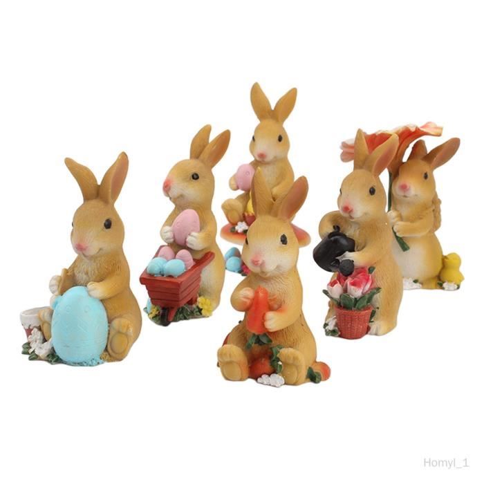 Figurine Lapin Grimpant Avec Crochet – Déco Extérieur Résine, Idéal Pour Jardin Ou Balcon