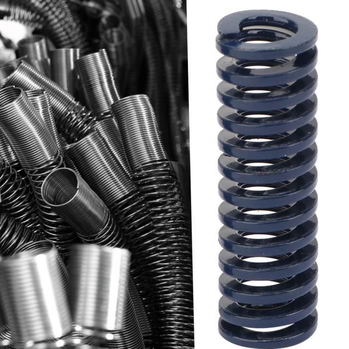 Lot 2 Ressorts Compression Acier 65Mn Noircis – Ø Fil 5 Mm, Ø Ext 35 Mm, Longueur 100 Mm – 5×35×100 Mm