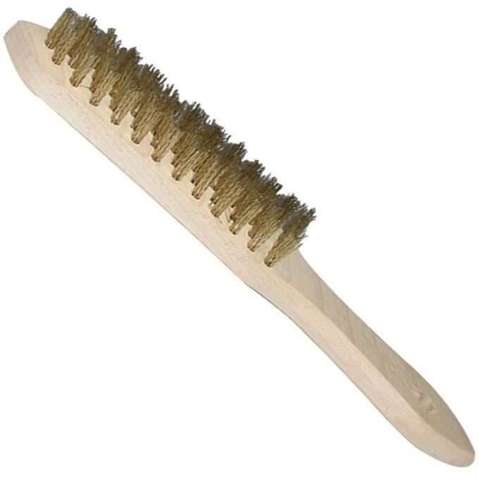 Brosse - BROSSERIE CARDOT - à manche acier laitonné 4 rangs fil 0.38