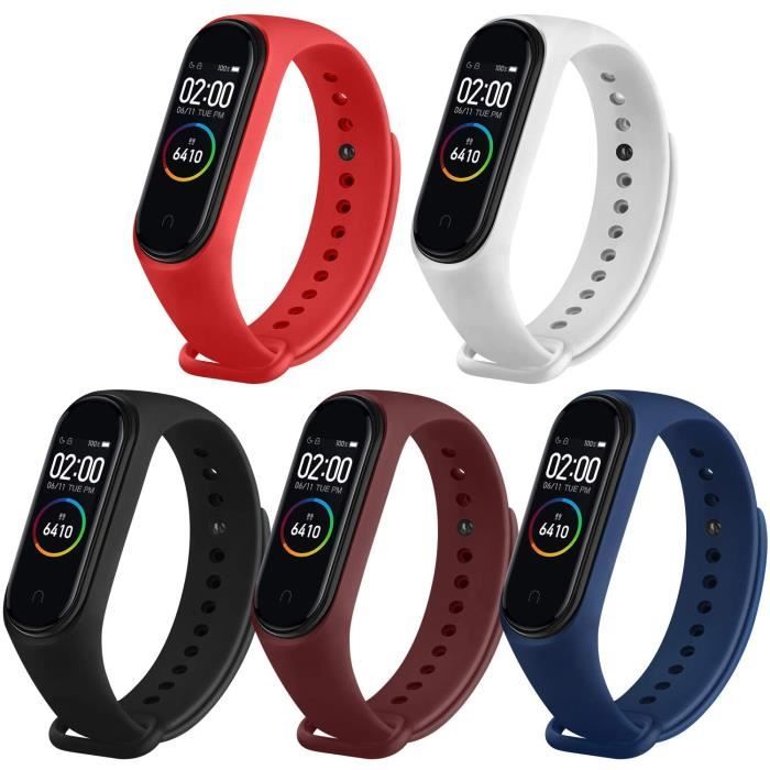 5 Packs Bracelets Compatible avec Xiaomi Mi Band 4 /