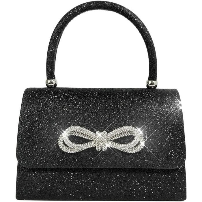 HiTotes Pochette Pour Femme - Sac à Bandoulière Rouge Bordeaux En Cuir Synthétique - Sac à Main De Soirée Avec Chaîne, Blanc, 19cm