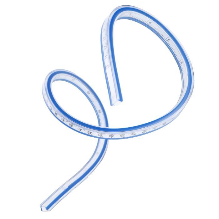 Règle Flexible De Courbe Pour Dessin, Couture, Bois - Plastique Souple, Graduée - Outil De Mesure Pour Formes Arrondies - 3