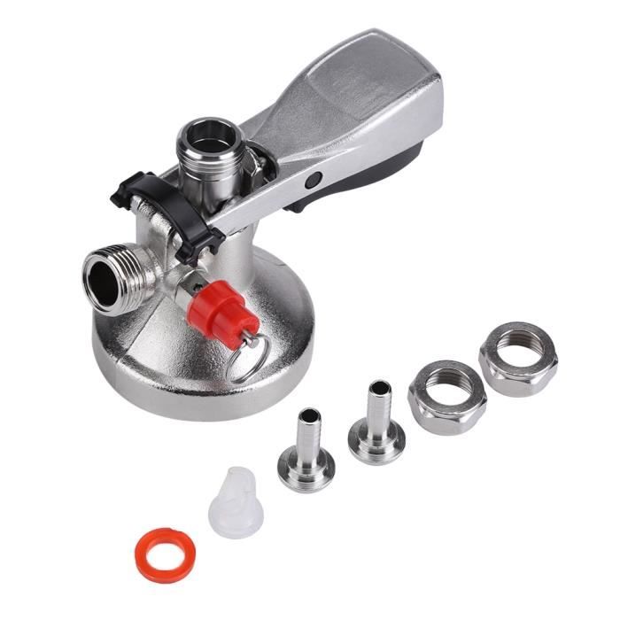 2 Adaptateurs Coupleur Fut Bière - Acier Inoxydable Alimentaire - Filetage MFL 1/4" - Pour Liquide/Gaz