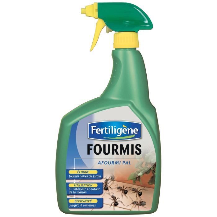Anti-Fourmis FERTILIGENE PAE - 800ml - Elimine les fourmis noires du jardin - Intérieur et abords de