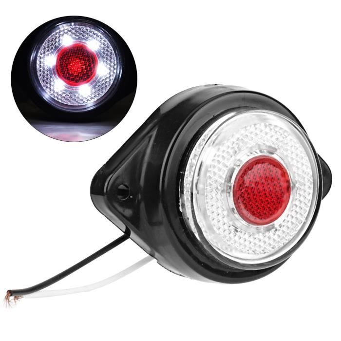 Feu De Position Latéral LED - Lot De 10, 6 LEDs Rouge, Pour Camion Fourgon Caravane, Étanche, Facile à Installer