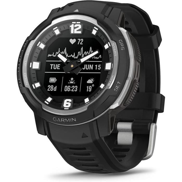 Garmin Instinct Crossover Montre GPS connectée Hybride et Robuste – – Boîtier 45 mm