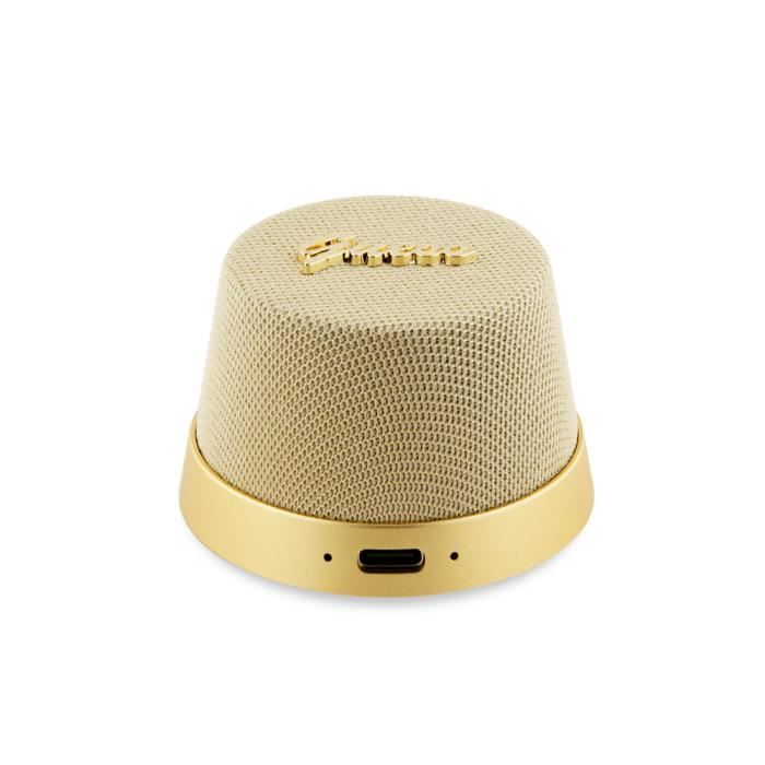 Enceinte Bluetooth 5.3 Compatible MagSafe avec Micro et Réducteur de Bruit Guess Dorée