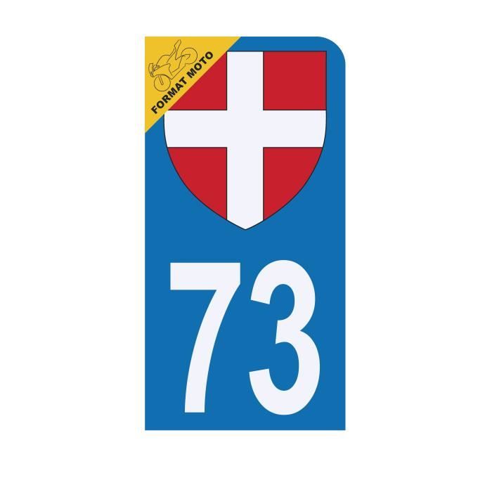 AUTOCOLLANT STICKERS PLAQUE D'immatriculation Moto Département 2B Haute