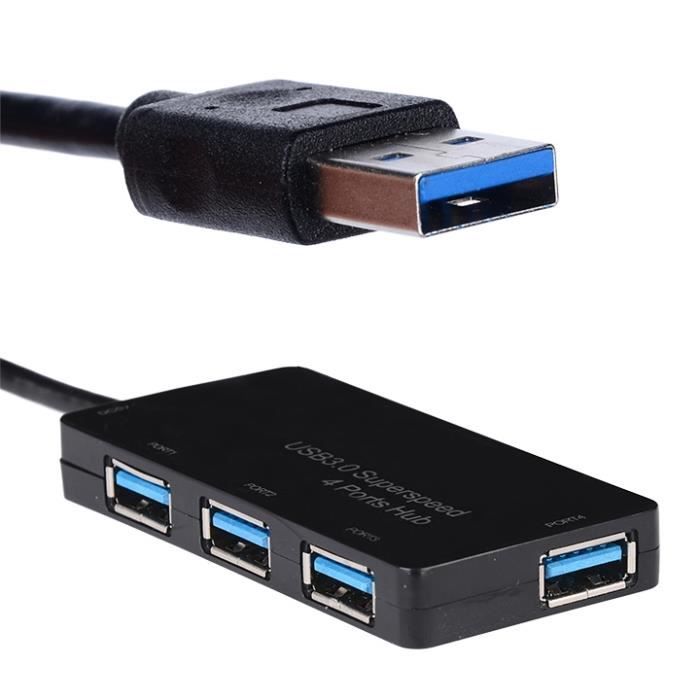 USB 3.0 HUB Multiprise USB 4 Ports Prise Ordinateur PC Portable PS4/PS5  5Gbsps