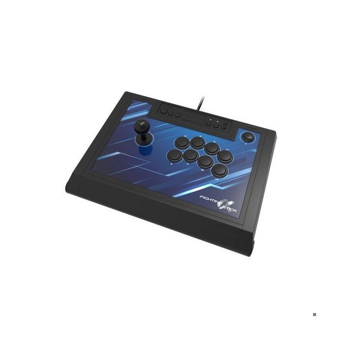 Manette filaire Fighting Stick - HORI - PC, PS4 et PS5 - Boutons paramétrables - Noir et bleu