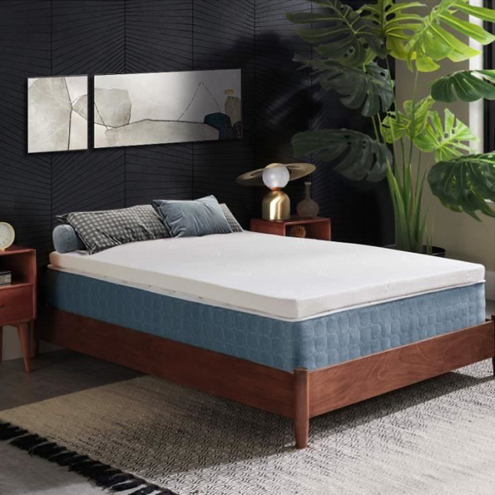 IZTOSS Surmatelas -  - MEMORY TOP - 140x190 cm - Epaisseur 6 cm - Mousse &agrave; m&eacute;moire de forme 