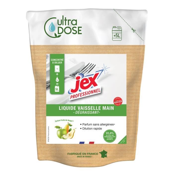 JEX Professionnel -Ultra dose Liquide vaisselle -Parfum fruits du verger -Economique & écologique -1L -Fabrication française