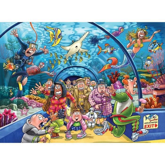 Puzzle 1000 pièces - JUMBO - Wasgij Original 43 - Scène de vie - 68x49 cm - Multicolore
