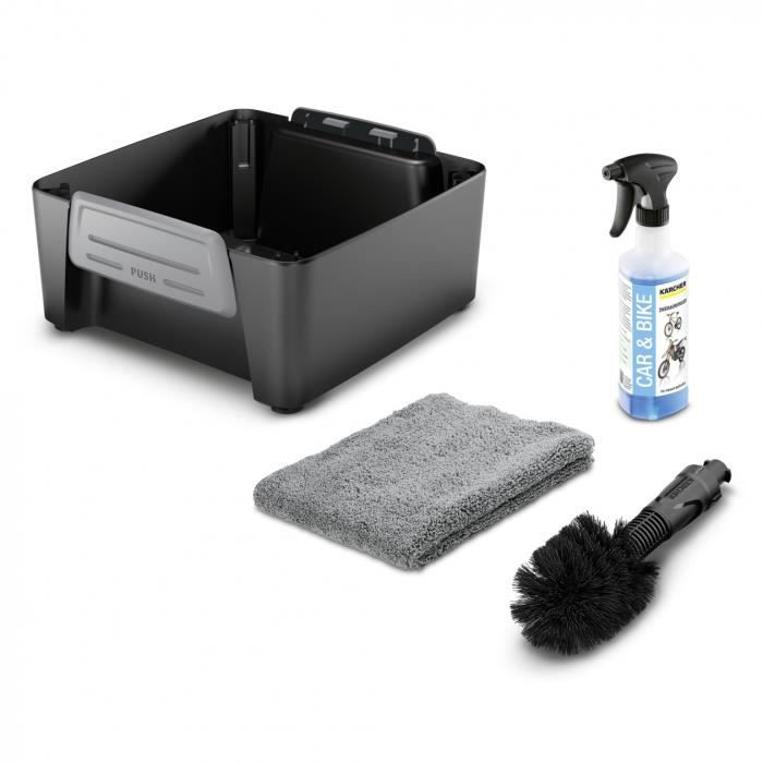 KARCHER Kit vélo Accessoire associé au nettoyeur mobile OC3 Chiffon microfibre une brosse universelle et un détergent vélo