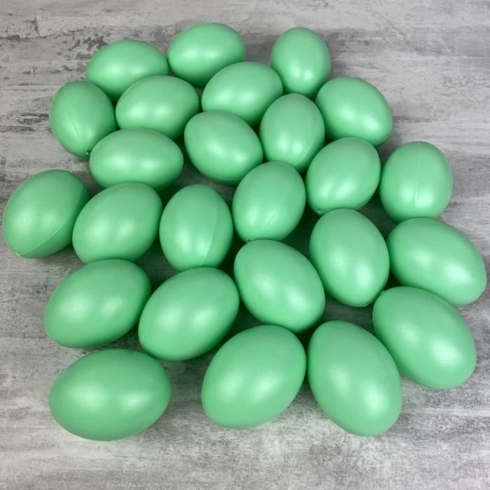 Lot XXL 250 Oeufs En Plastique Rouge Brillant, Hauteur 6 Cm, Déco De