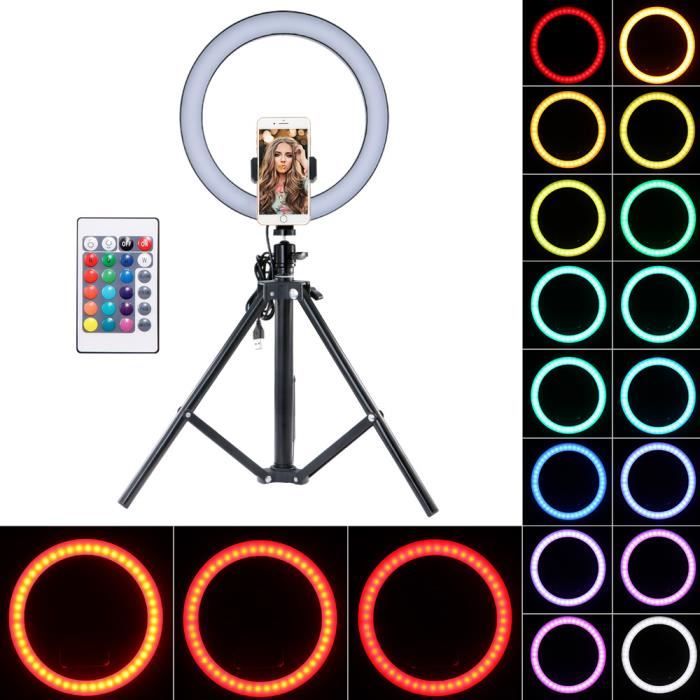 26CM RGB Ring Fill Light 1.6M Trépied télescopique et clip