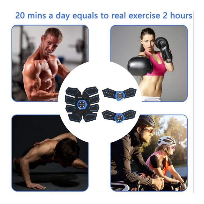 YOSOO Stimulateur musculaire abdominal Ceinture de Fitness EMS Entraîneur de Muscle Abdominal