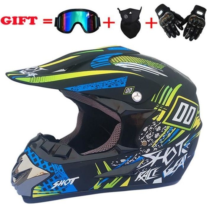 - Bicyclette ATV ECE 22-05 Approbation Leopard LEO-X16 Casque de Moto de Casques Motocross /& Gants de Moto /& Lunettes de Moto Rouge XL 55cm