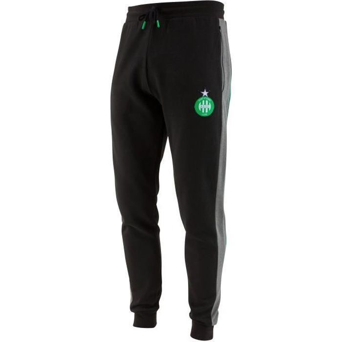 Pantalon molleton fit ASSE Collection officielle AS Saint Etienne Homme Noir Cdiscount Sport