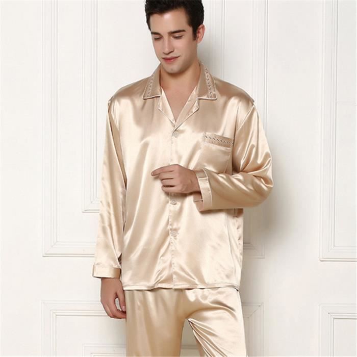 Pyjama soie homme new arrivals luxe