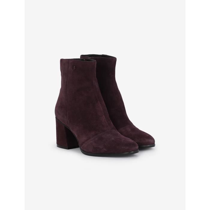 bottines violettes daim