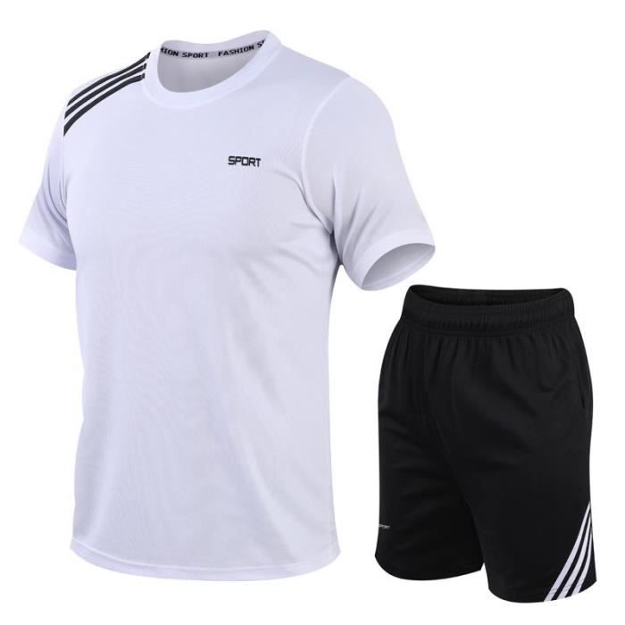 Ensemble Homme été 2 Pièces - T-shirt Oversize + Short Sport En Coton Décontracté