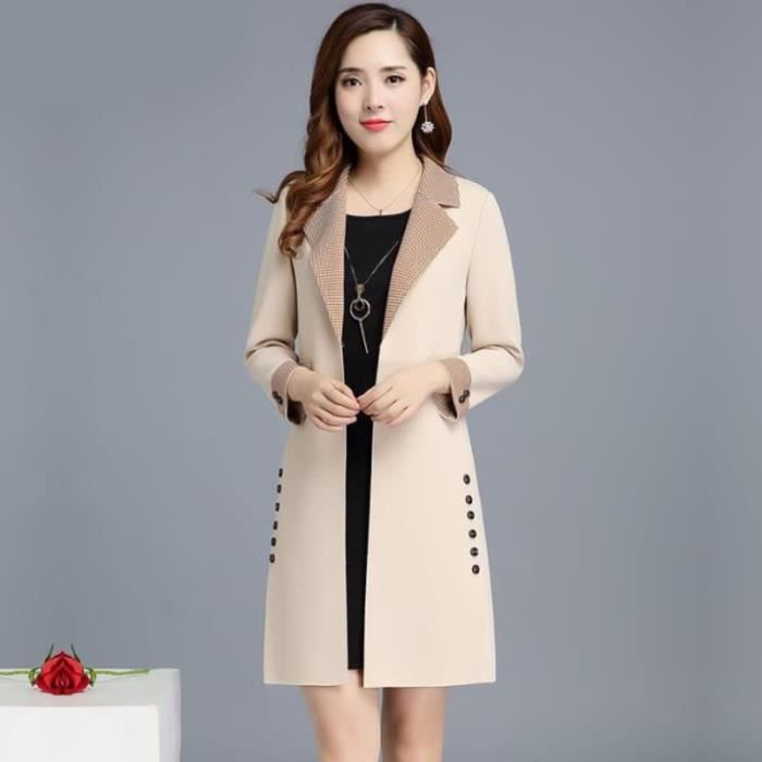 Manteau Trench Coat Long et fin pour femme Trench Coat mode