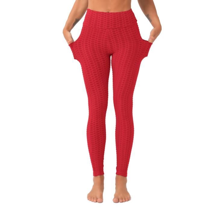 Legging sport femme rouge top