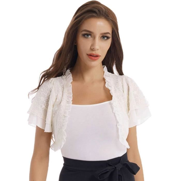 Bolero femme top manche courte