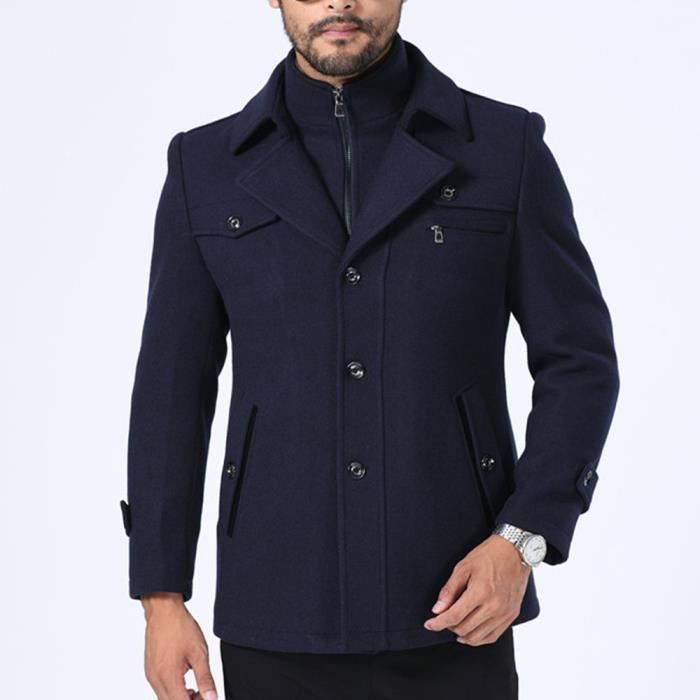 Caban Homme paisse Chaude Business Casual Regular Fit Confort