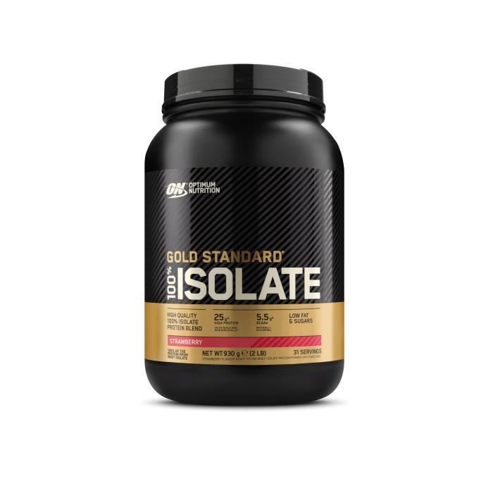 100% Whey Gold Iso 2.05lbs Fraise Optimum Nutrition Proteine