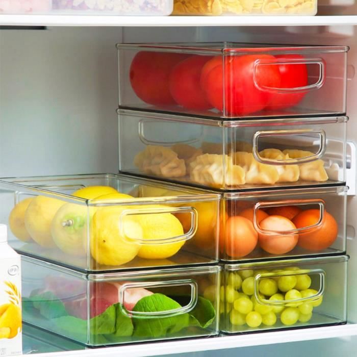 Plateaux à légumes divisés avec couvercles, boîtes de réfrigérateur à