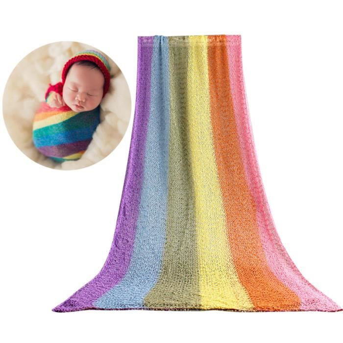 1 Pc Bebe Photographie Arc En Ciel Wrap Flexible Colore Extensible Couverture Nouveau Ne Photos Edredon Couverture Plaid Bebe Cdiscount Puericulture Eveil Bebe