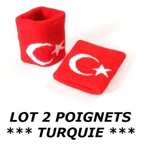 lot 2 bracelets turquie turc poignet éponge sport football jogging tennis no maillot drapeau écharpe fanion casquette ...