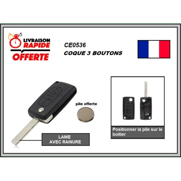 coque boitier 3 BOUTONS clé PEUGEOT CITROEN PARTNER ,BERLINGO, JUMPY,EXPERT