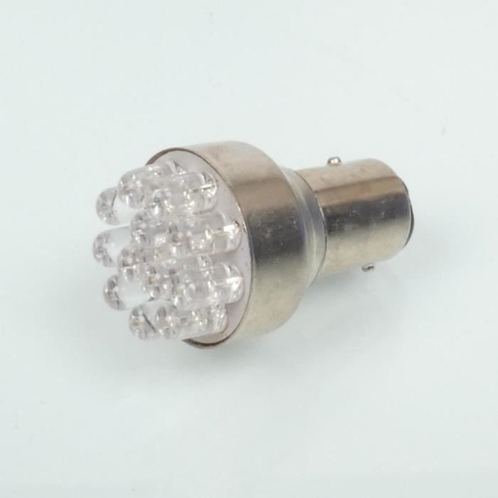 Lot De 10 Ampoules LED BAU15S 12V Blanc Intense 18LED - Pour Feux De Voiture, Camion, Véhicule