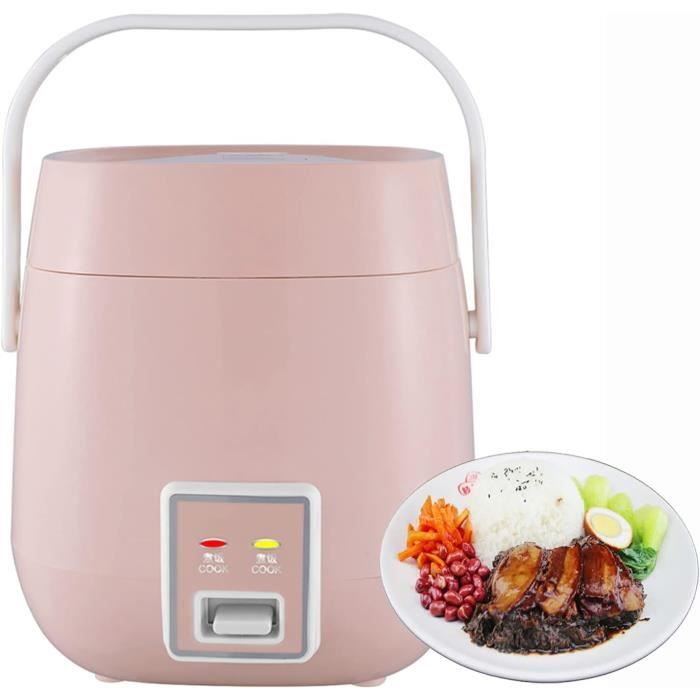 Mini Cuiseur à Riz 1,2L Rouge - 200W, Multifonction, Idéal Pour 1-2 Personnes