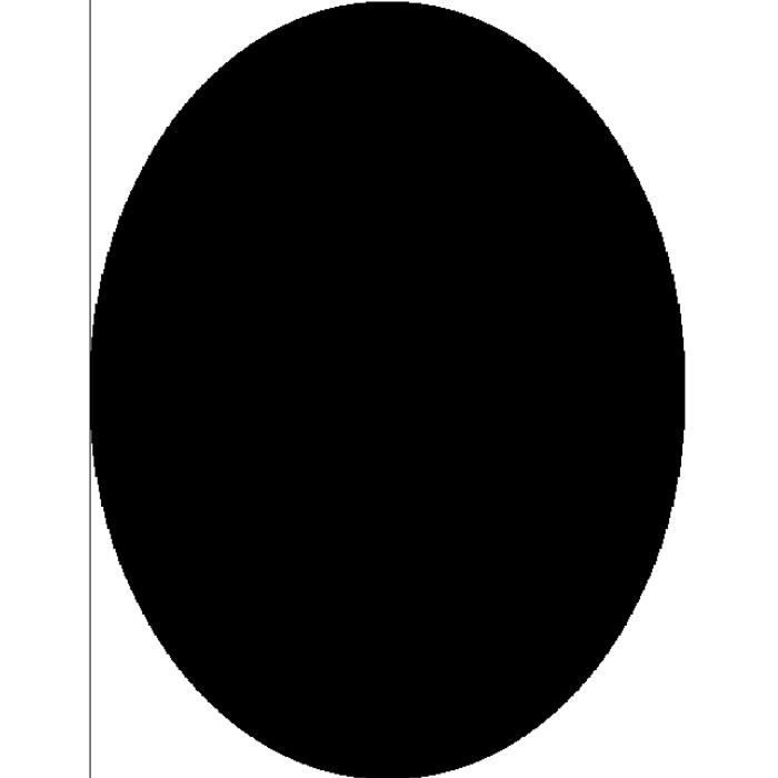 Silhouette oval ardoise - Feutre-craie inclus et kit velcro pour accrochage mural - 30x50cm