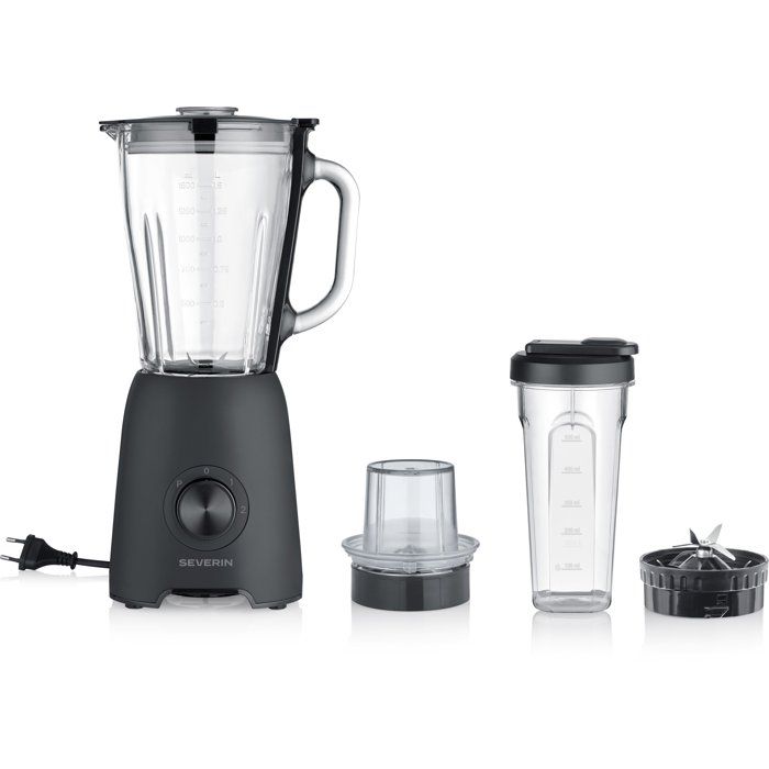 Blender Severin SM3724 Mix & Go – 600 W, Bol Verre 1,5 L, 2 Vitesses