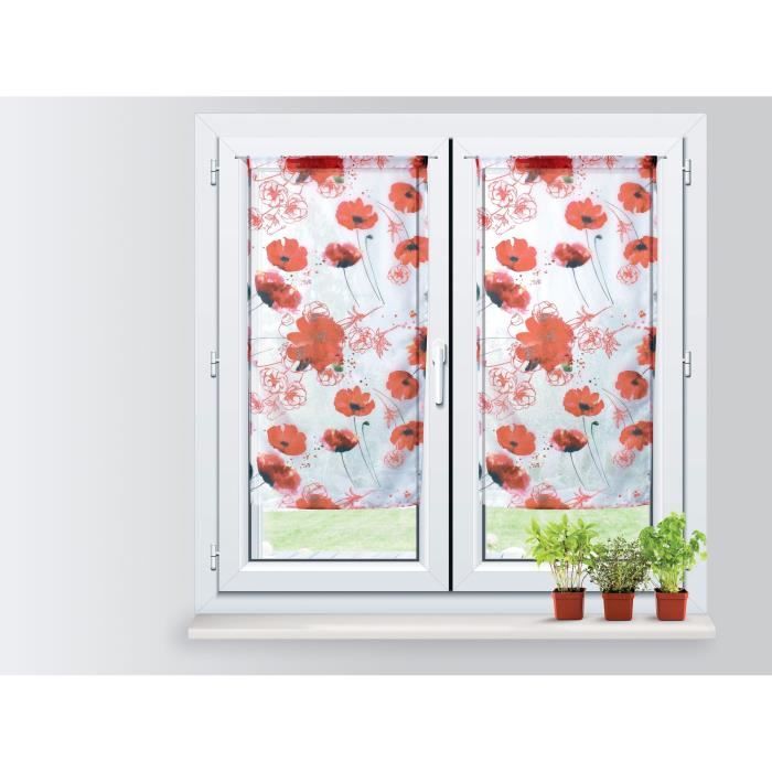 45x90 cm Soleil docre Paire de Brise bise 45x90 Manon Polyester Blanc