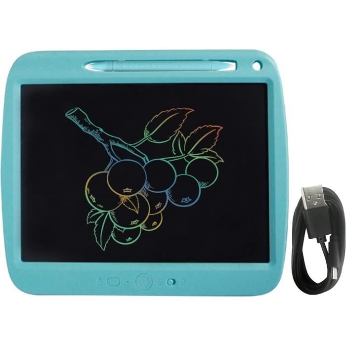 Tablette D'écriture LCD Pour Enfants - Avec 112 Cartes Flash Parlantes - Rechargeable, 24x16,6 Cm